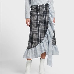 GANNI wrap cheron skirt